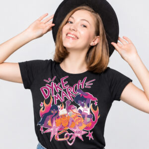 t-shirt nera dyke march 2026